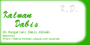 kalman dabis business card