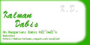 kalman dabis business card